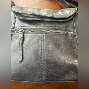 The Sak Happy & Free Black Leather Crossbody Purse